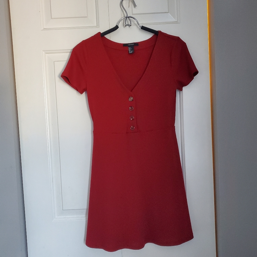 Red skater dress